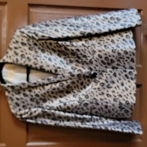 Nipon Boutique-Titanuum/blk animal print blazer Size 8 NWT.